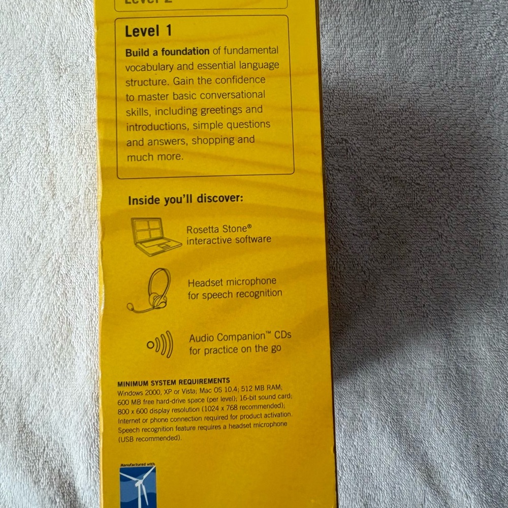 Rosetta Stone Language Learning Software Box Set Level 1 Italian 4 CD’s - Picture 13 of 15
